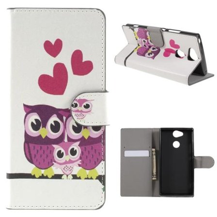 Plånboksfodral Sony Xperia XA2 - Ugglor & Hjärtan