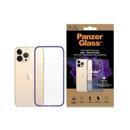 PanzerGlass ClearCase antibakteriellt fodral för iPhone 13 Pro Max - transparent lila