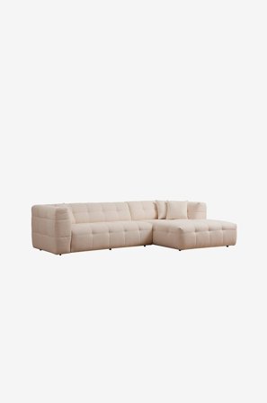 Hanah Home - Hjørnesofa højre - Cady - Beige - Sofaer med chaiselong - Fra Homeroom