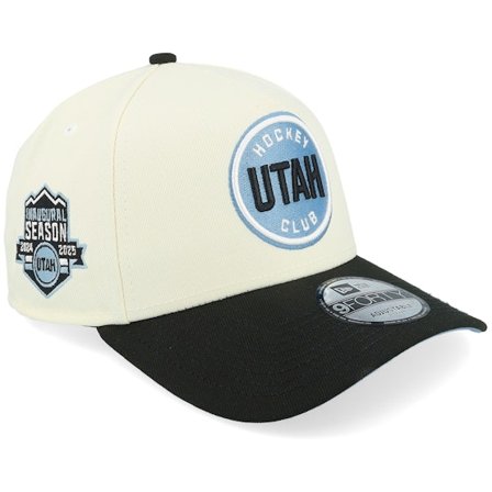 New Era - NHL - White - adjustable - Cap - Utah Jazz 9FORTY NHL Inaugural 24-25 Chome/Black A-Frame Adjustable - Hatstore