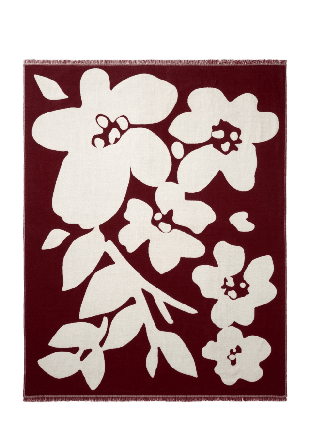 Åhléns Home Jacquardvävd pläd GIA 130x170 cm Filtar & plädar Vit ONESIZE