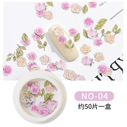 50 stk. 3D Tørret Blomst Dekorativt Mærke med Æske til Epoxy Resin Form Støbning Håndværk DIY Neglekunst Klistermærker til Gaver