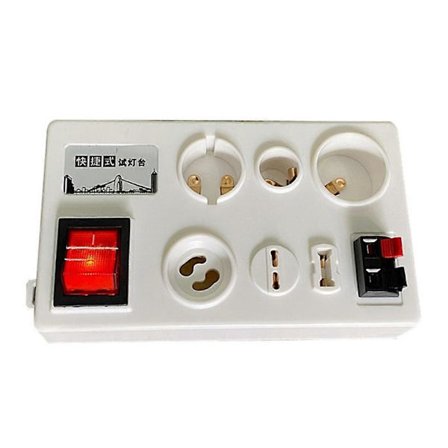 Multi-Interface Test Lamphållare 12 Port LED-lampa Testare EU-kontakt