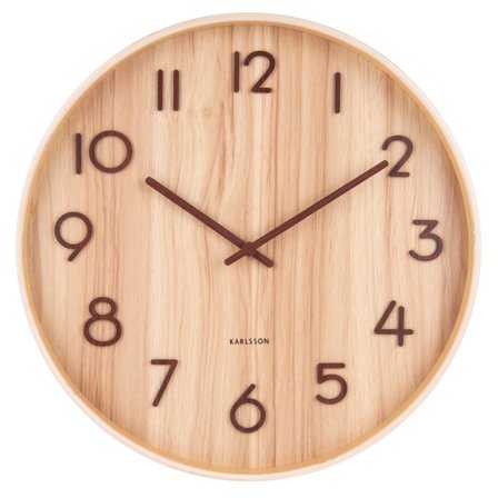 Karlsson Pure seinäkello 40 cm, vaalea puu