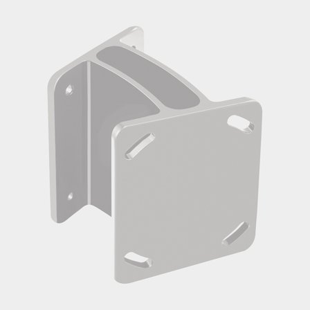 Heckspiegelhalterung Minn Kota, abgewinkelt, weiß, passend für Raptor - Boot