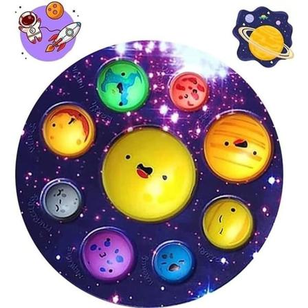 2 stk. Finger Press Bubble Fun Toys-C Sol System Legetøj Boble Planet POP Angst Relief Voksen Gave Børn[GL]