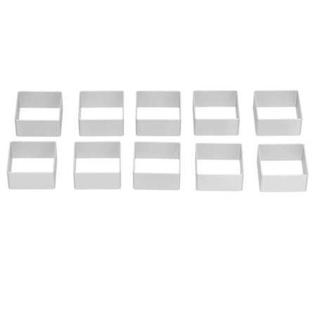 10 Dele Månekage Udskærer Sæt i Rustfrit Stål DIY Bageform Firkantet