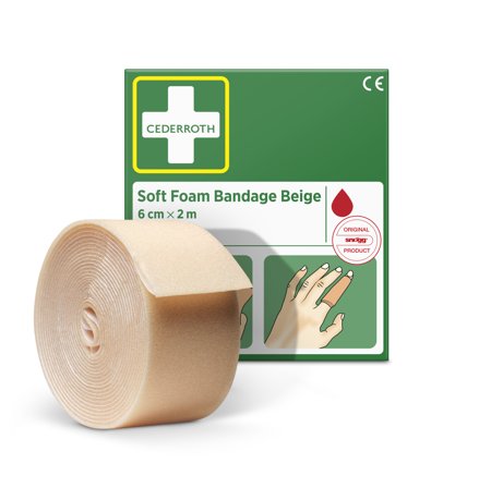 Cederroth 51011019 Plaster beige, 6 cm x 2 m, selvklebende, Førstehjelp