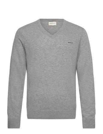 Extrafine Lambswool V-Neck GANT Grey