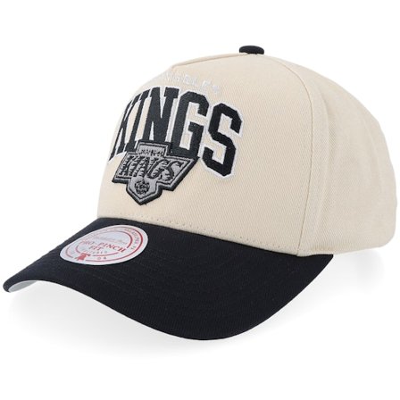 Mitchell & Ness - NHL Beige adjustable Casquette - Los Angeles Kings Pro Crown NHL Sand/Black/Grey A-frame Adjustable @ Hatstore