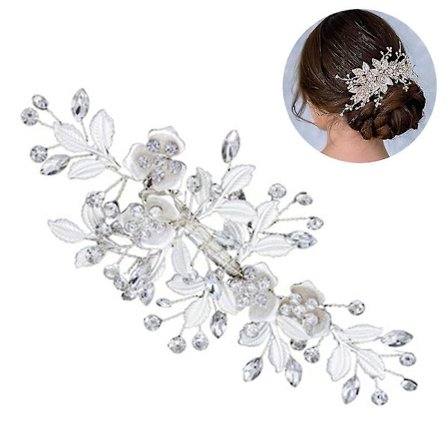 Hovedbeklædning af legering med håndlavede blomster til bryllup