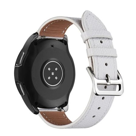 Samsung Galaxy Watch 5 / 5 Pro klockarmband i äkta läder med textur - Vit