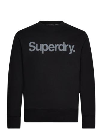 Core Logo City Loose Crew Superdry Black