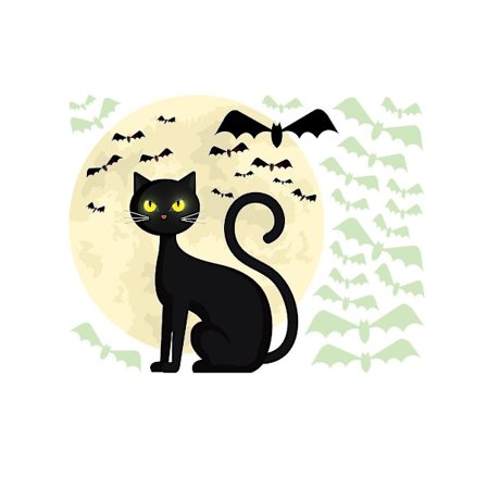 Luminous Cat Halloween Väggklistermärke Luminous Väggklistermärke