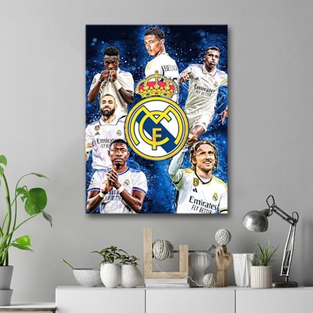 Skylt / Tavla - Real Madrid - 59x42 cm - A2 - Väggdekoration