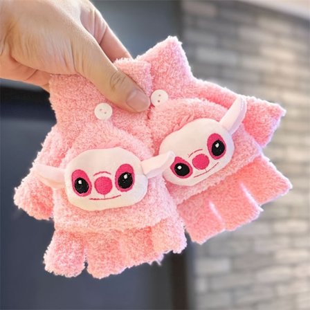 Par Disney Stitch Handsker, Blå og Pink Farvedesign