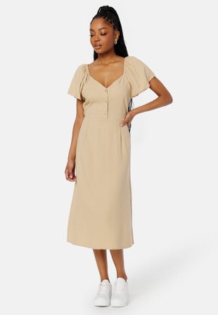 VERO MODA Mymilo SS Calf Dress Irish Cream Klær