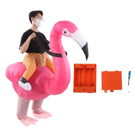 Oppustelig Flamingo Kostume Vandtæt Polyesterstof Oppustelig Kostume til 150-190cm Voksen