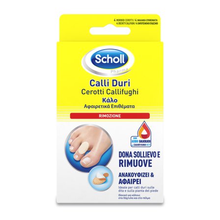 Scholl Cerotti Callifughi Calli Duri 4 Pezzi