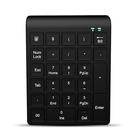 Trådløst numerisk tastatur Bluetooth 27 taster Svart Rask dataoverføring Spilltastatur Støtter snarveier for bærbar PC-nettbrett