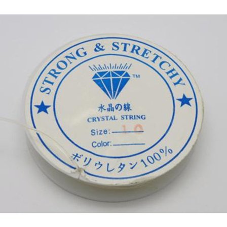 2 rullar transparent elastik tråd 1 mm. Ø 4 mt. rulle