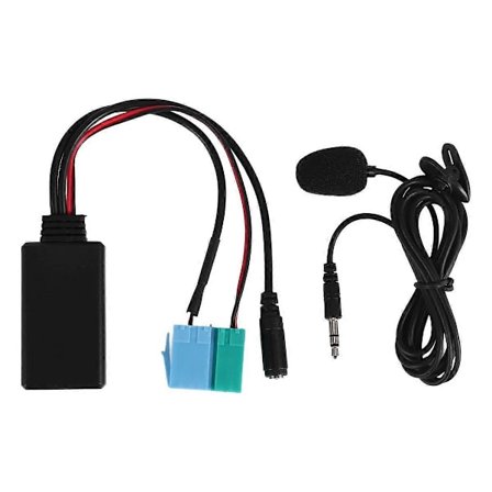 Bil Bluetooth Musik Audio Kabel Mikrofon Håndfri Adapter ISO til Fiat Grande Punto Alfa Romeo Af