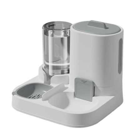 2-in-1 automaattinen ruoka- ja vesiautomaatti lemmikeille, lemmikkieläinten ruokinta-automaatti ja vesiannostelija kissoille ja koirille, erillinen 