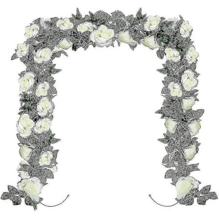 2-pak Blomsterguirlande Kunstige Hvide Roseguirlander Blomster