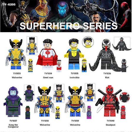 8 stk. Marvel Superhelte Serie Actionfigur Byggeklodser Minifigurer Mini Figurer Legesæt Legetøj Børnegave