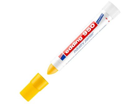 edding Märkpenna 950 för industrin med 10 mm, gul - Lyreco - Kontorsmaterial - Pennor - Märkpennor - Rund spets