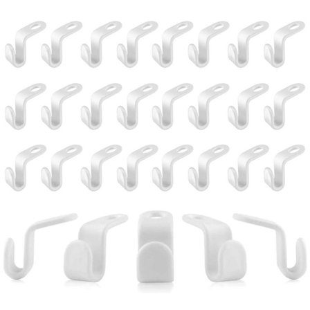 30 stk kleshengere tilkoblingskroker Mini Cascading Stack for skap garderobe plassbesparende