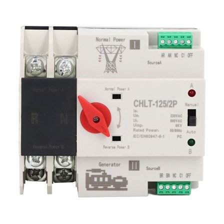 Dobbelt Strøm Automatisk Overførselskontakt Flammehæmmende 80A 230V til Indkøbscenter