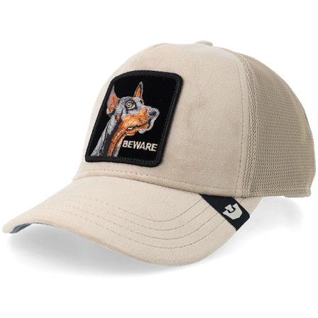 Goorin - Beige - trucker - Cap - Velour Doberman Biscuit A-Frame Trucker - Hatstore