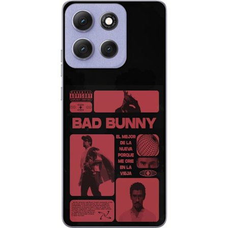 Kompatibelt Mobildeksel til Motorola Moto G86 Bad Bunny NFL-inspirert skjoldlogo med amerikansk fotball og stjerner