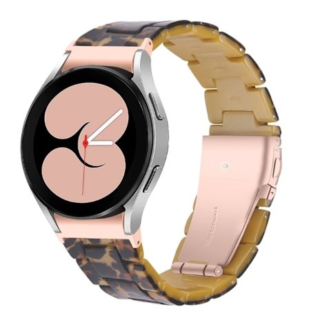 Stilfuld urrem i resin-stil til Samsung Galaxy Watch 4 - Leopard Print