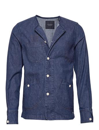 Ams Blauw Matchy Matchy Tailored Workwear Jacket Blue Scotch & Soda