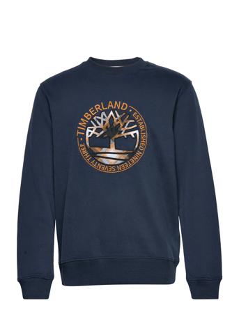 Little Cold River Crew Neck Boucle Tree Sweatshirt Blue Timberland