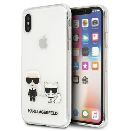 Karl Lagerfeld Karl & Choupette iPhone Xs Max-etui - gennemsigtig