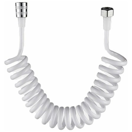 Slange, ABS Fjeder Fleksibel Bruseslange til VVS Toilet Bidet Sprøjtepistol Badeværelse (Hvid)