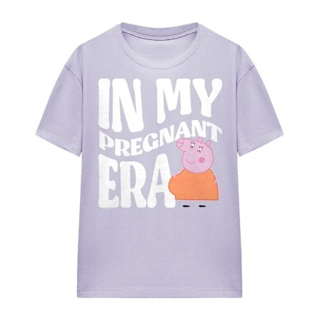 Greta Gris Unisex Vuxen Gravid Era Mamma Gris T-Shirt XL Mjuk L