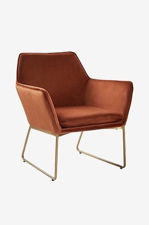 Jotex - Sessel Toffeebraun/Messing - ELLNE - Kaufe Sessel bei Jotex