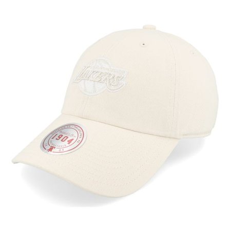 Mitchell & Ness - NBA Beige unconstructed Keps - Los Angeles Lakers Fashion Cream Dad Cap @ Hatstore