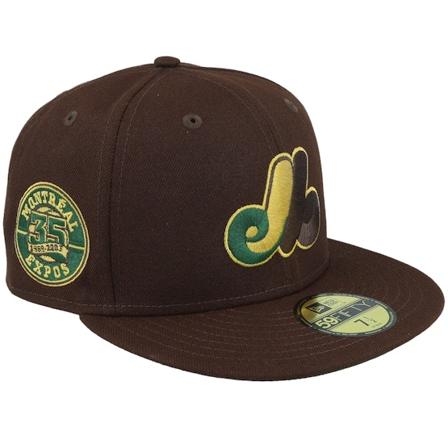 New Era - MLB Braun fitted Cap - Montreal Expos Pinnacle 59FIFTY 35 Burnt/Dark Green Fitted @ Hatstore