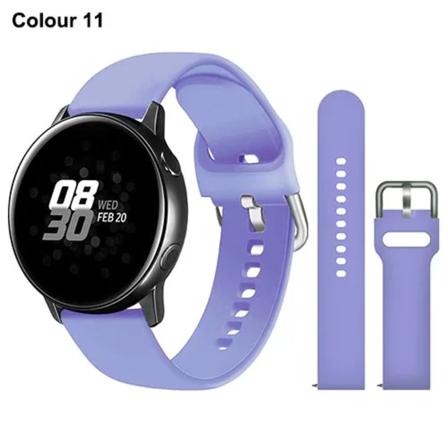 20 mm 22 mm silikonband för Samsung Galaxy Watch Active 2 Watch 3 4 5 6 45 mm 42 mm 47 mm Gear S3 Armbandsrem för Amazfit bip Color 11 for Gear S3