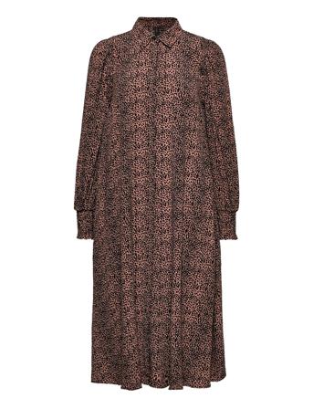 Yaslaivo Ls Midi Shirt Dress S. Brown YAS
