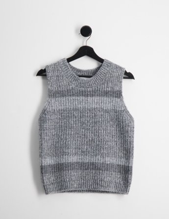 Grunt Sigrid Vest Knit Gris Pulls Fille - Kids Brand Store