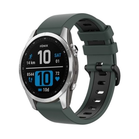 För Garmin Fenix ​​7s 22 mm silikon watch i två färger