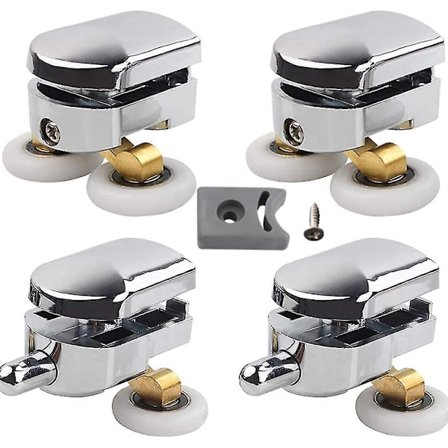 4 stk 23mm Dusjdørruller Skyvedører Hjul Erstatning