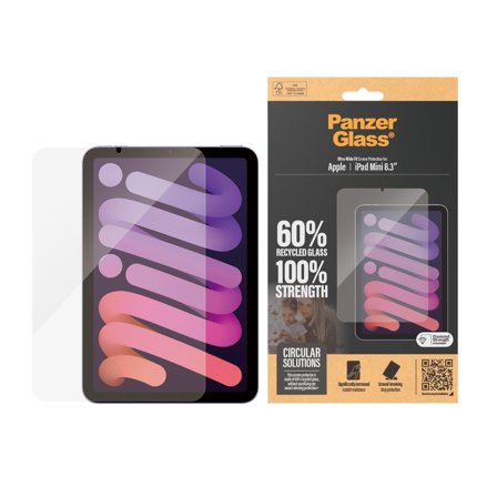 Panzer iPad Mini 8.3'' (2021, 2024) | Ultra-Wide Fit Screen Protector PanzerGlass - High quality tempered glass screen protector