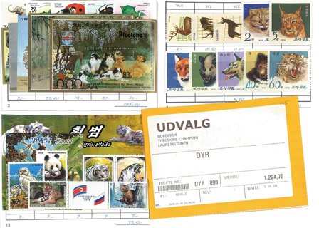 Hele verden - Udvalgshæfte med 155 forskellige frimærker - Postfrisk